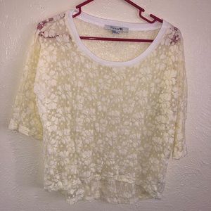 Forever 21 cream lace top